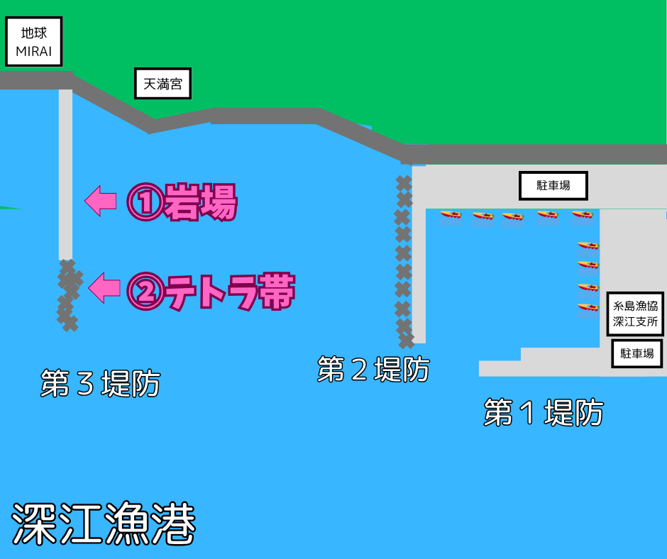 深江漁港の全体図
