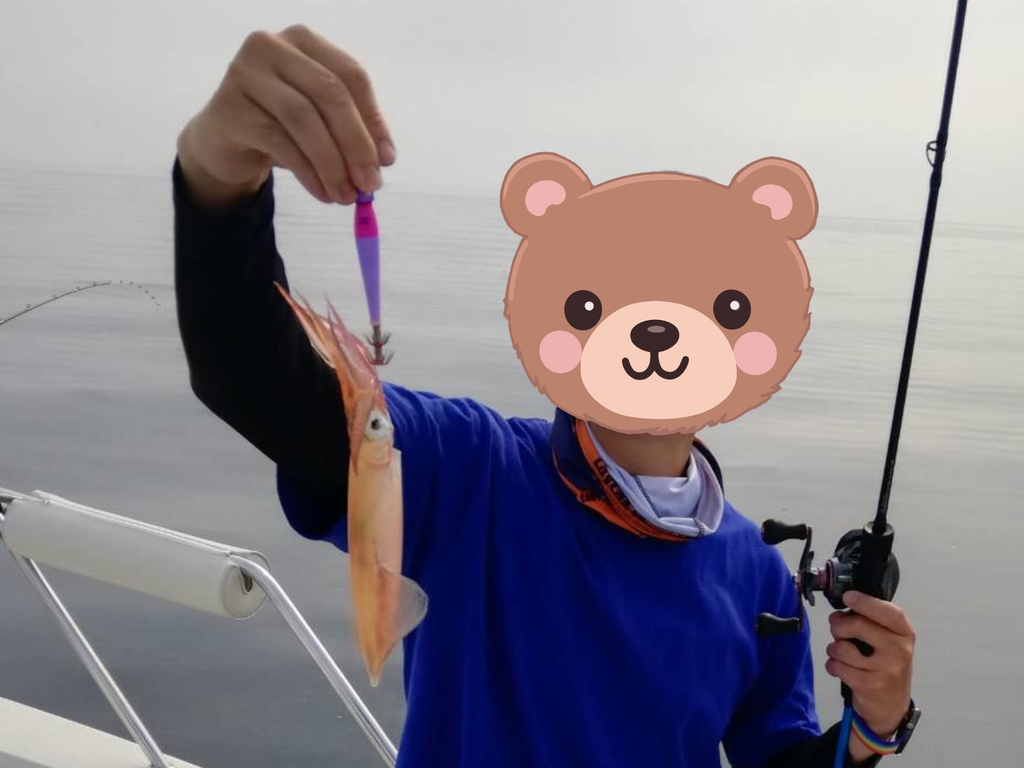 朝イチに釣れたケンサキイカ