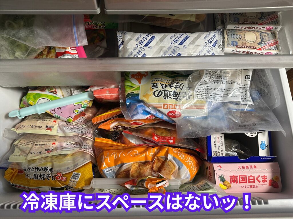 冷凍庫には氷を冷やすスペースがない