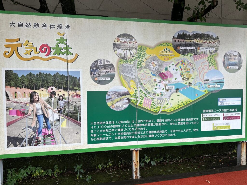 阿蘇ファームランドの元気の森の看板