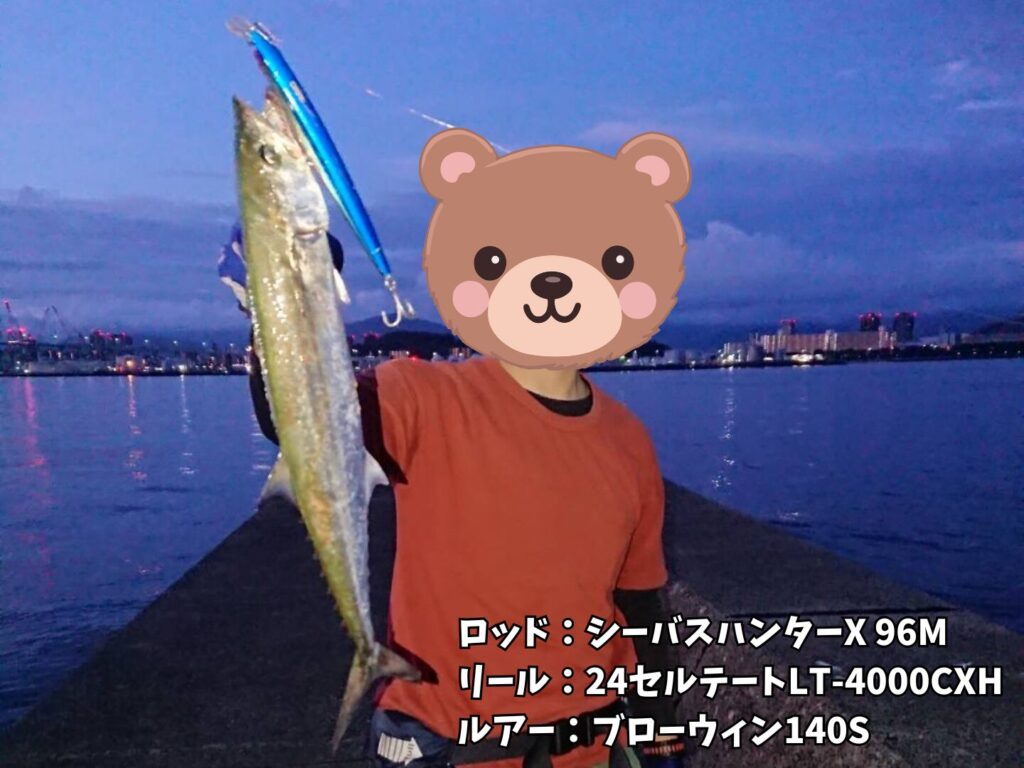 ブローウィン140Sでサゴシを釣った写真