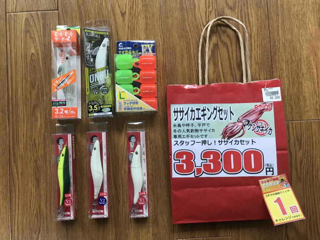 2021年に購入したポイントのササイカエギングセット