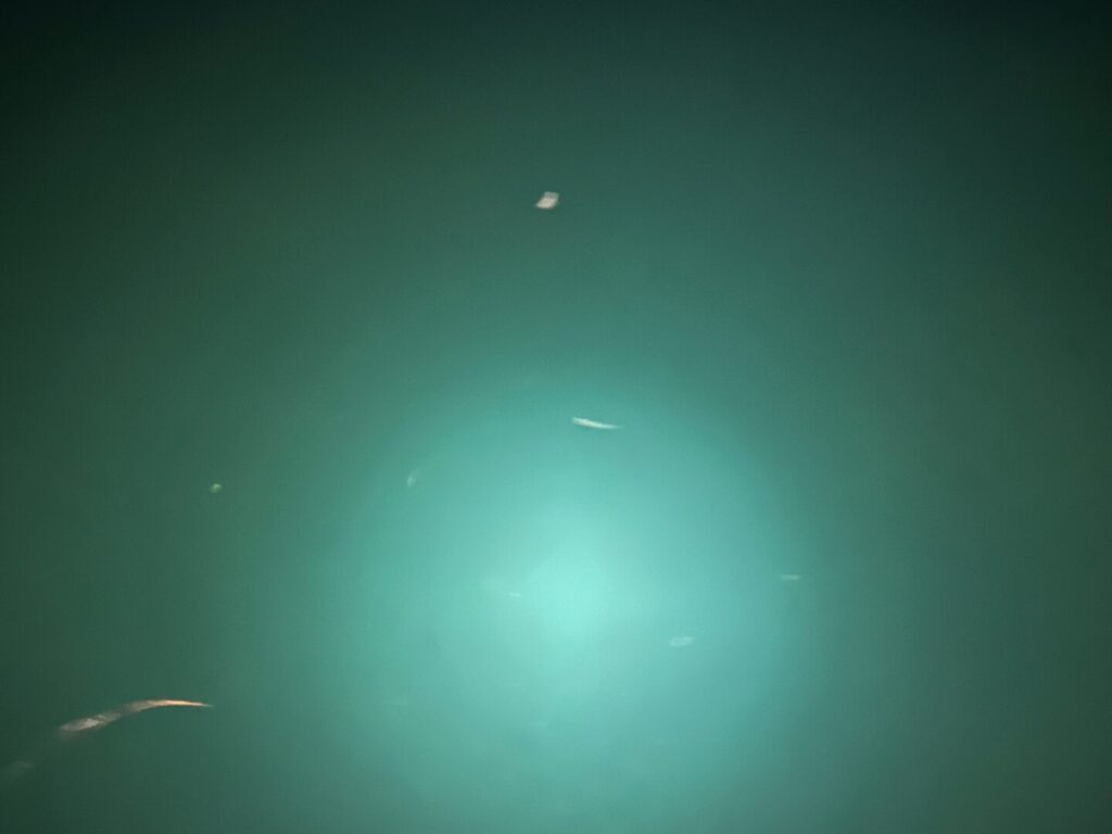 博多湾奥の那珂川の水面を照らしあ様子