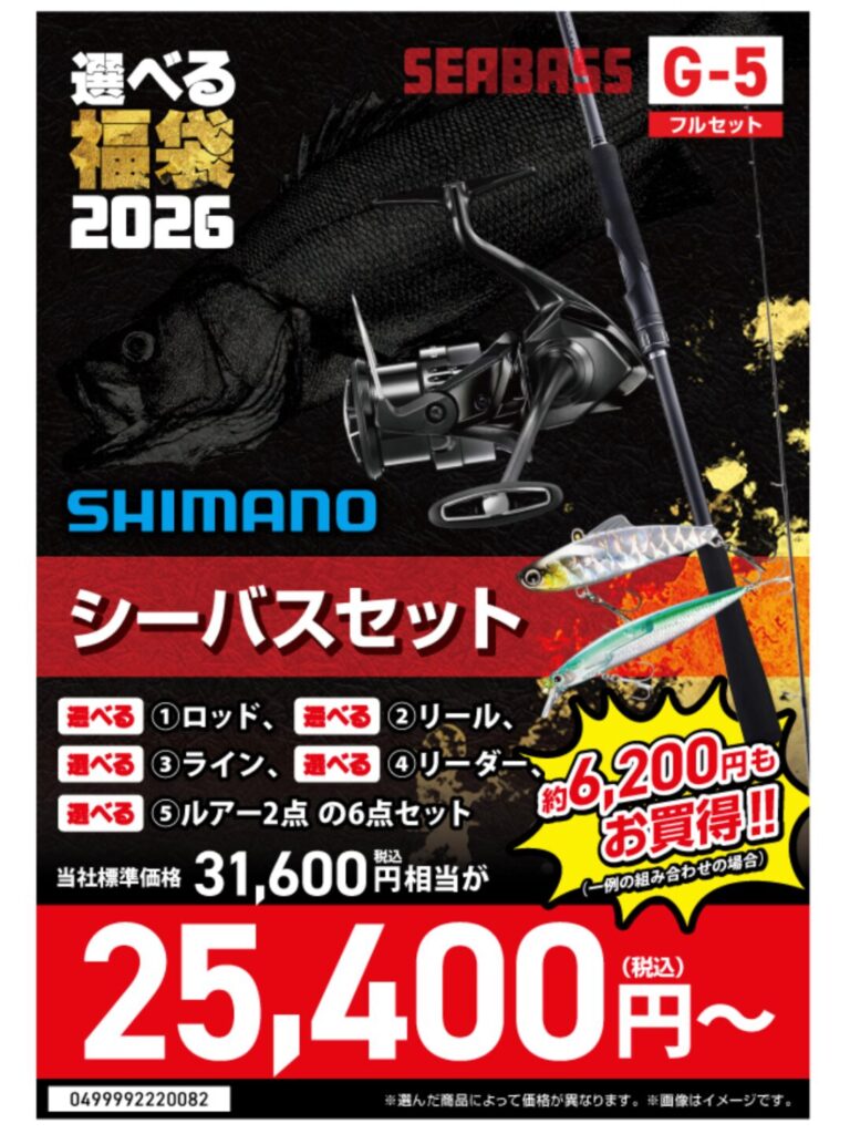 釣りのポイント選べる福袋のシーバスセット