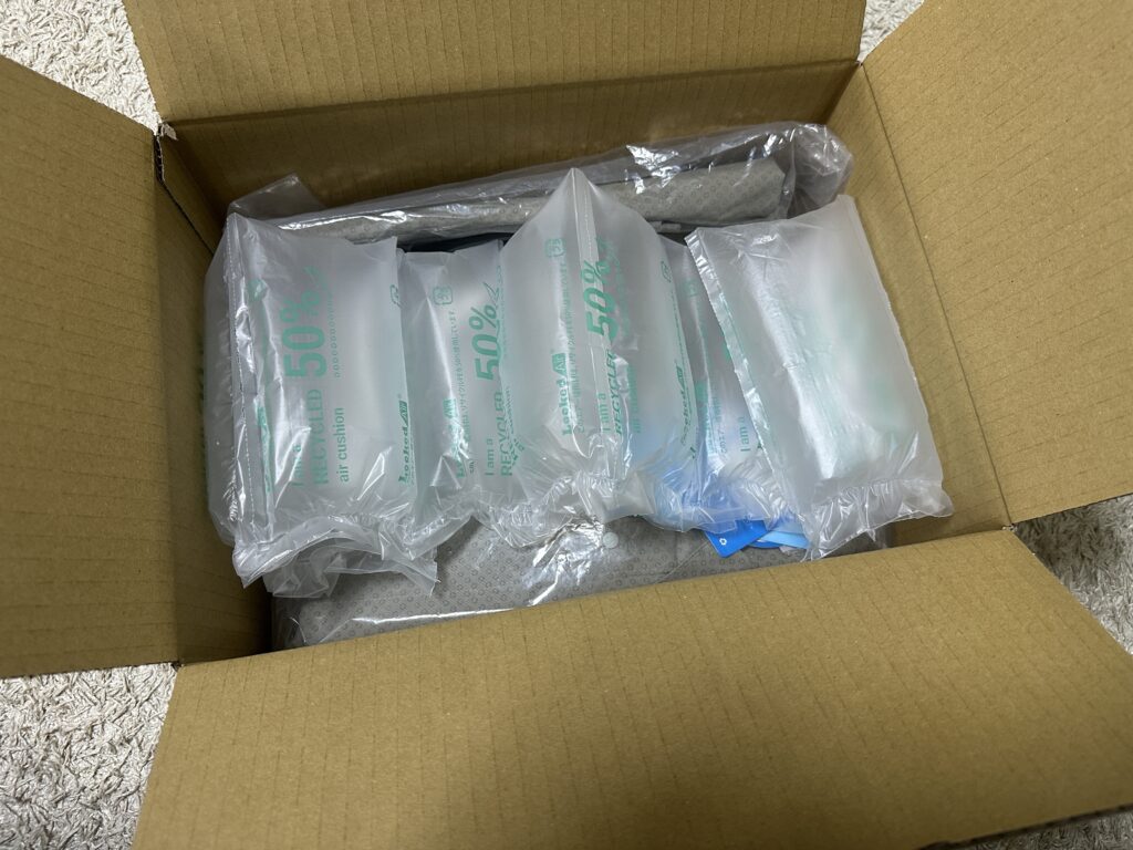 段ボールの開封後