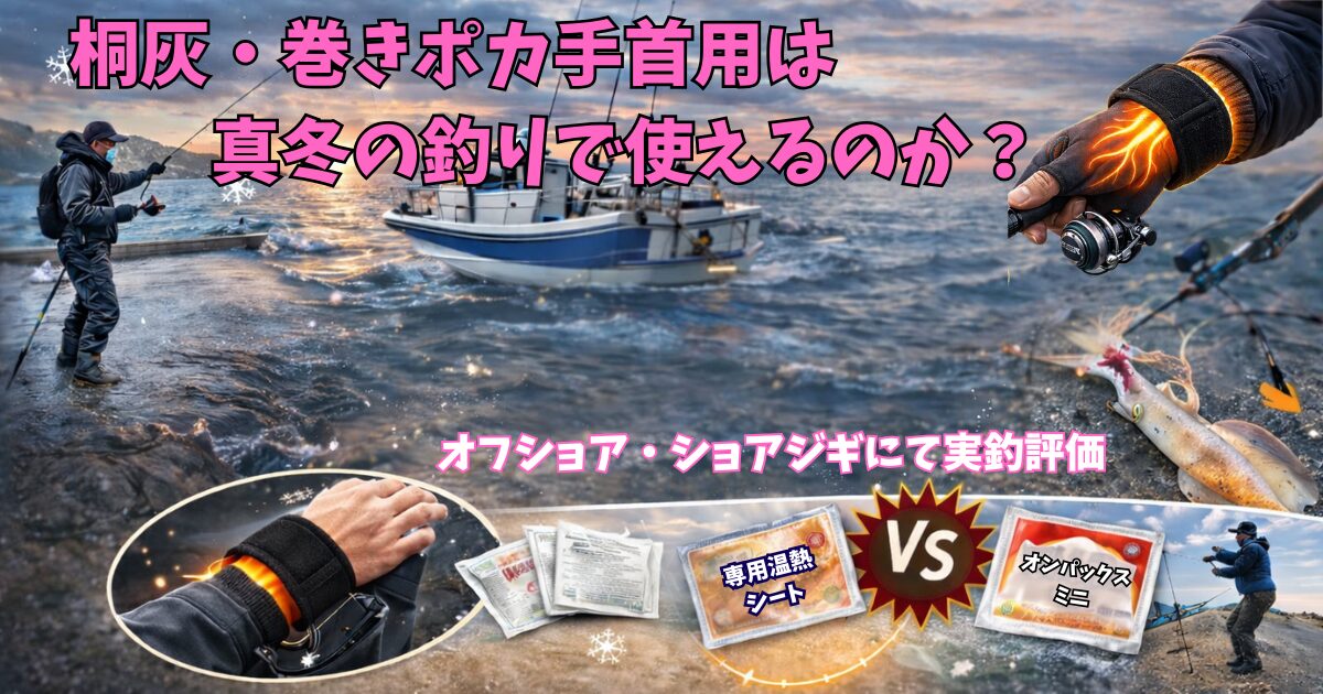 桐灰の巻ポカ手首用は真冬の釣りで使えるのか？