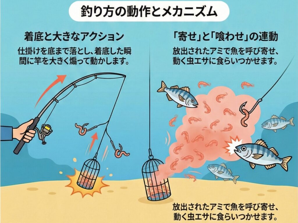 釣り方の動作とメカニズム