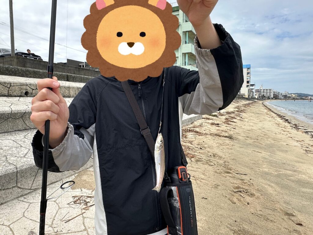 息子が釣ったキス