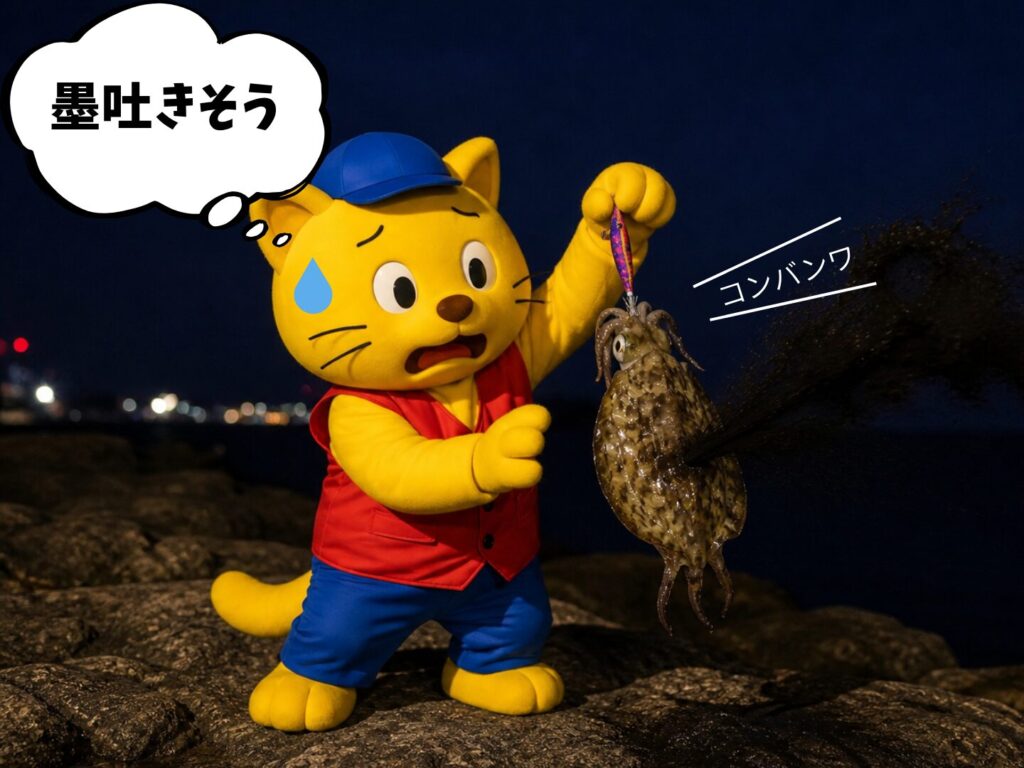 コウイカを釣った時のイメージ