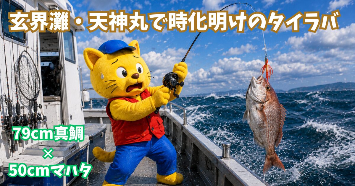 玄界灘・天神丸で時化明けの激渋タイラバ