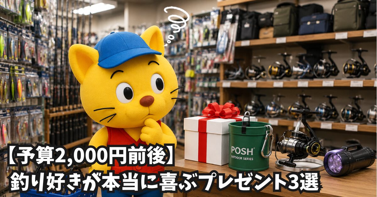 釣り好きが本当に喜ぶプレゼント3選＋番外編。予算2,000円前後でハズさない実用ギフト